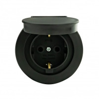 Розетка 1-я с/с с крышкой xOne IP54 антрацит (406-250000-249)