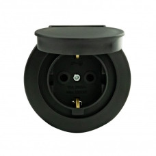 Розетка 1-я с/с с крышкой xOne IP54 антрацит (406-250000-249)