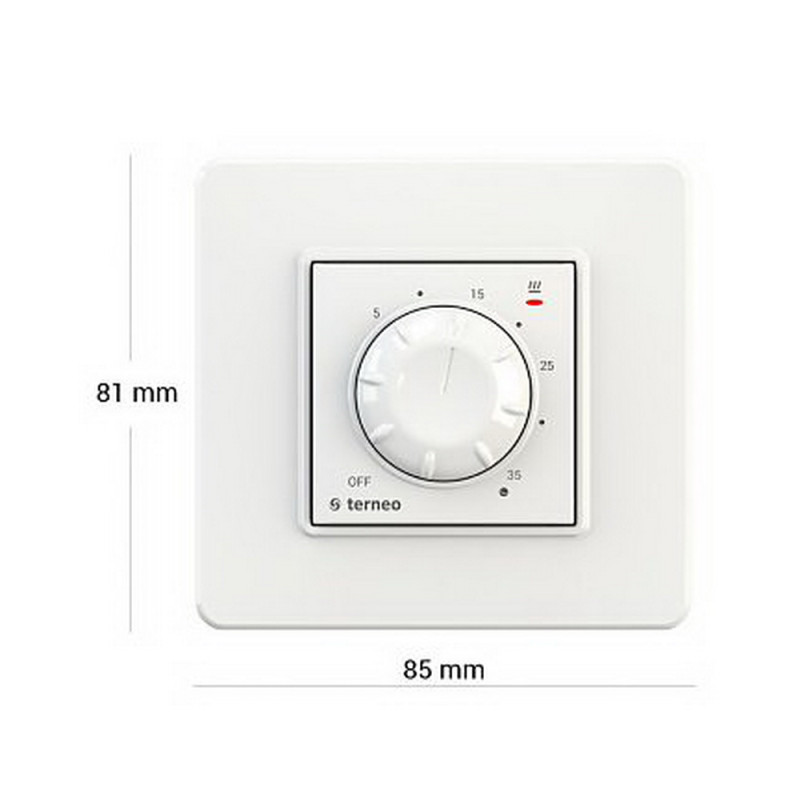 Терморегулятор  кімнатний 0-35*С 16А terneo rol білий