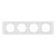 Рамка четверная горизонтальная OVIVO Grano белый (400-010000-228)
