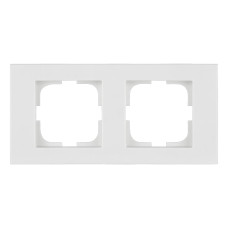Рамка двойная горизонтальная OVIVO Grano белый (400-010000-226)