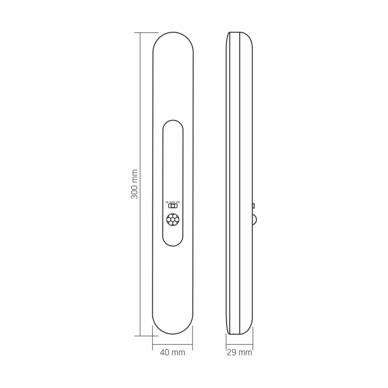 Светильник LED аккумуляторный с датчиком движения VIDEX (VL-NL013W-SR)