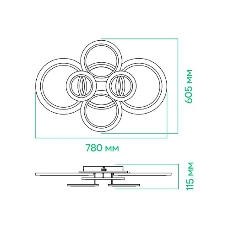 Світлодіодний Smart світильник ARDERO AL6460ARD 3000K-6500K 120W SOFT R 80250