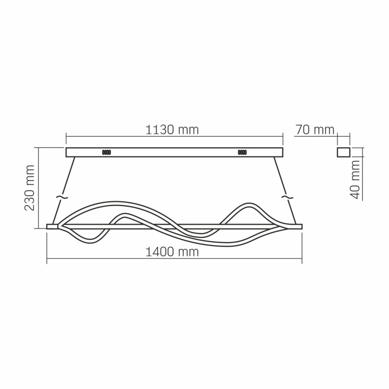Светодиодный подвесной смарт светильник VIDEX DECORA 80W VL-CLD-990-BK