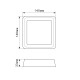Светодиодный светильник квадратный накладной TITANUM 12W 5000K (TL-BHS20-125)