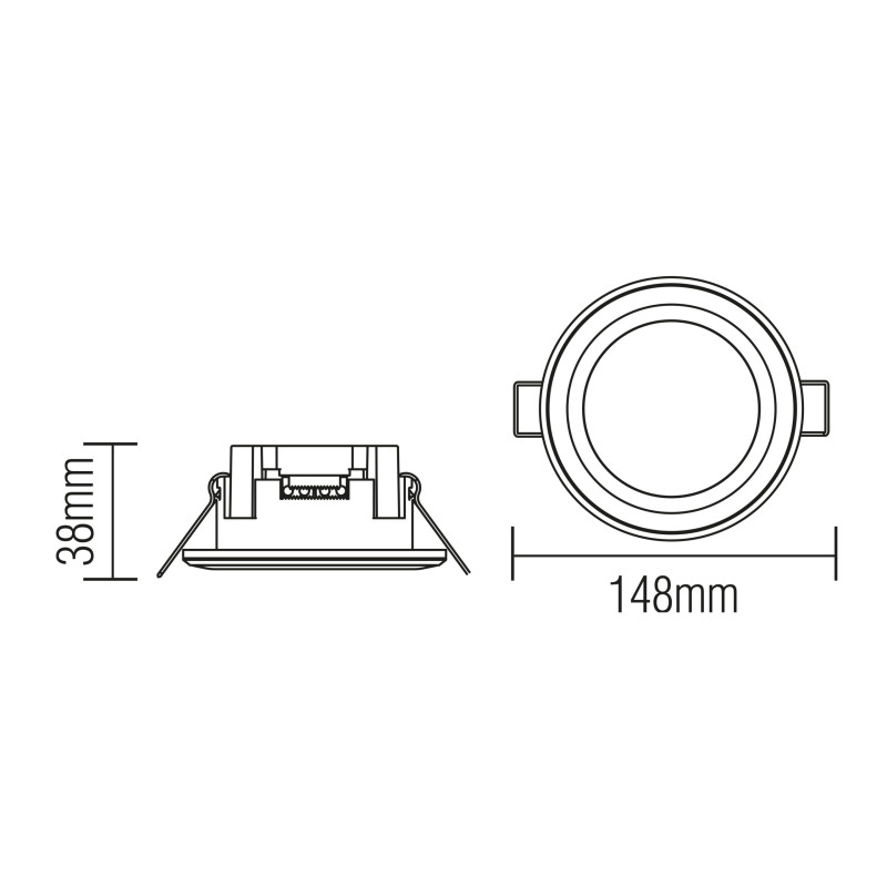 Светодиодный светильник встроенный LED CARTER-12 12W 4200K белый (016-072-0012-010)
