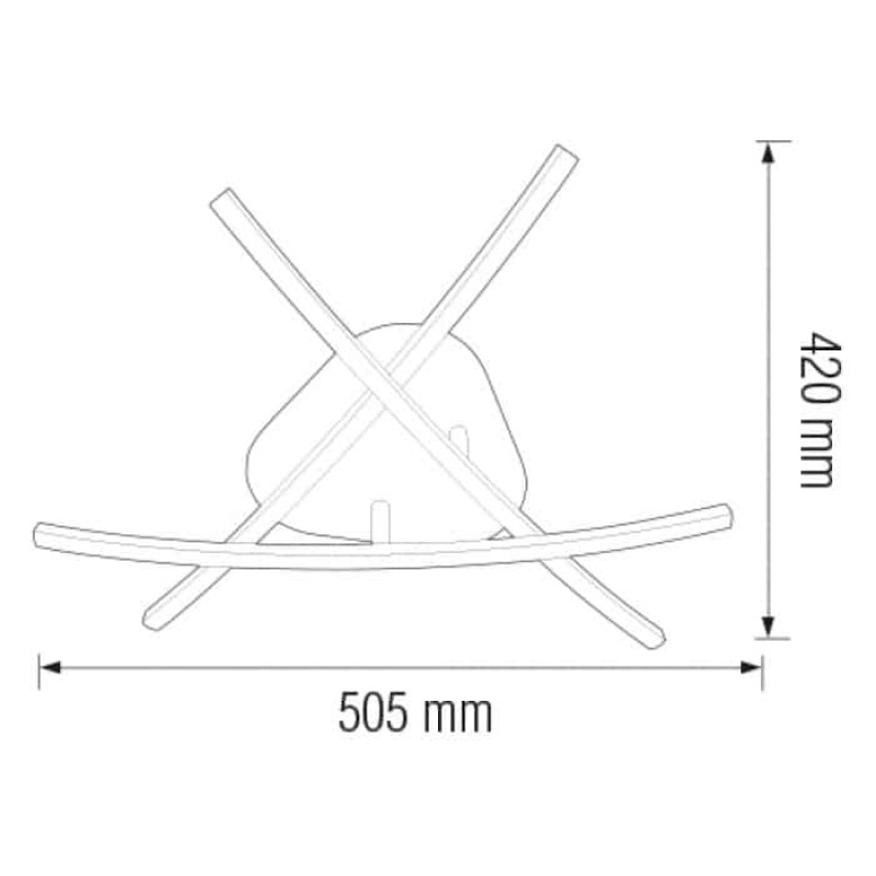 Люстра світлодіодна 20W 4000K 900Lm 180-240V 420х505мм хром CRATER (019-037-0020-010) Horoz Electric