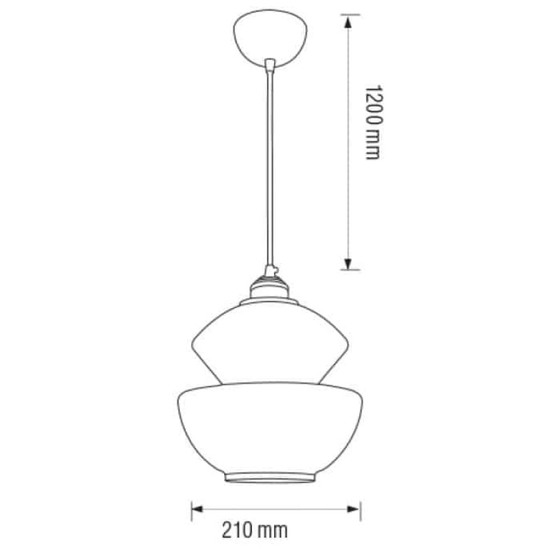 Светильник подвесной E27 250V плафон стекло 1,4м. титановый HARMONY-1 (021-017-0001-010)