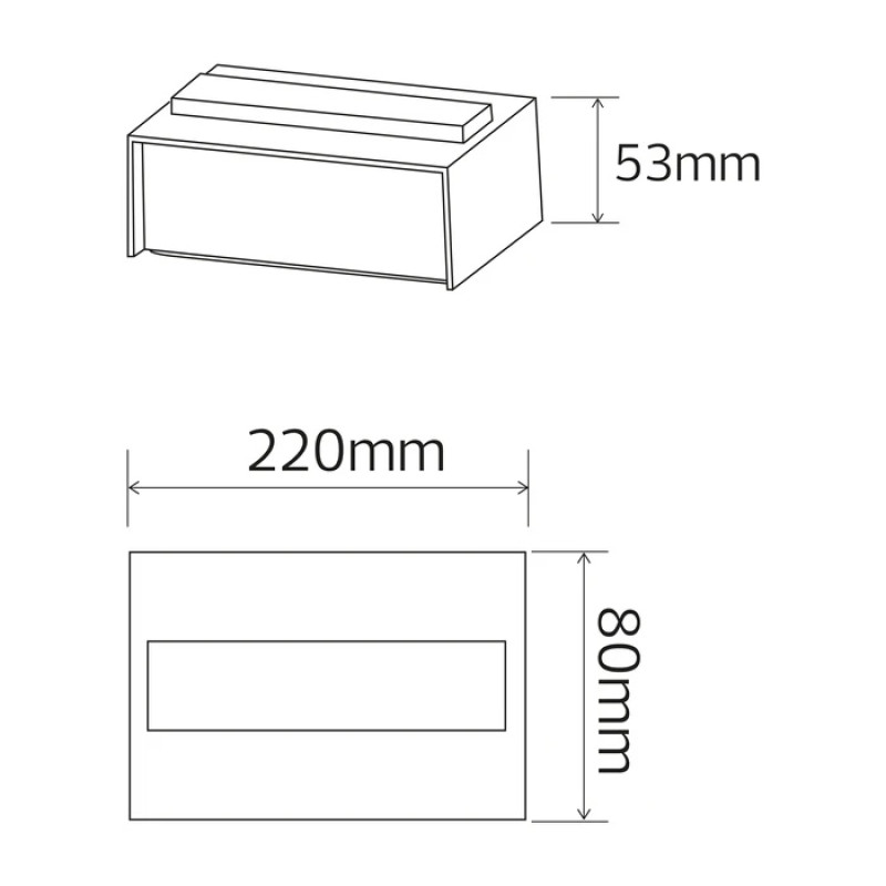 Світильник садово-парк. LED 15W 4200K 987Lm 85-265V IP65 настінний чорний TWIST-15 076-042-0015-050
