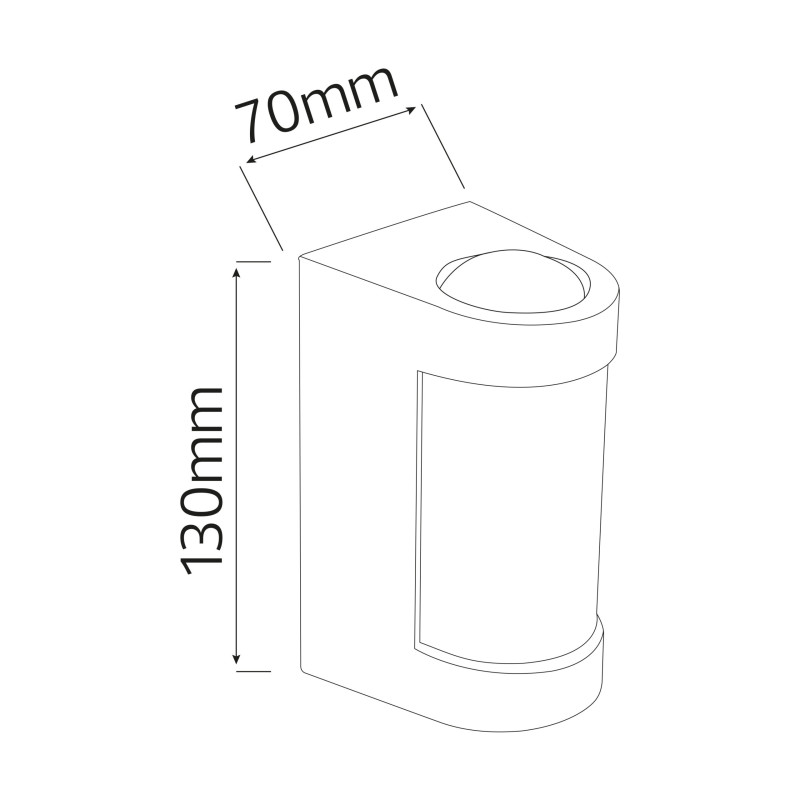 Светильник садово-парк. LED 6W 4200K 350Lm 85-265V IP65 настенный черный VECTOR-6 076-083-0006-010