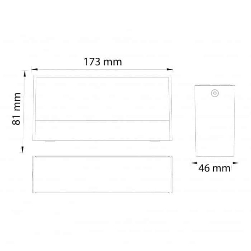 Светильник светодиодный садово-парковый 9W 4200K 450Lm 100-240V IP65 настенный белый ANDIZ 076-037-0009-010