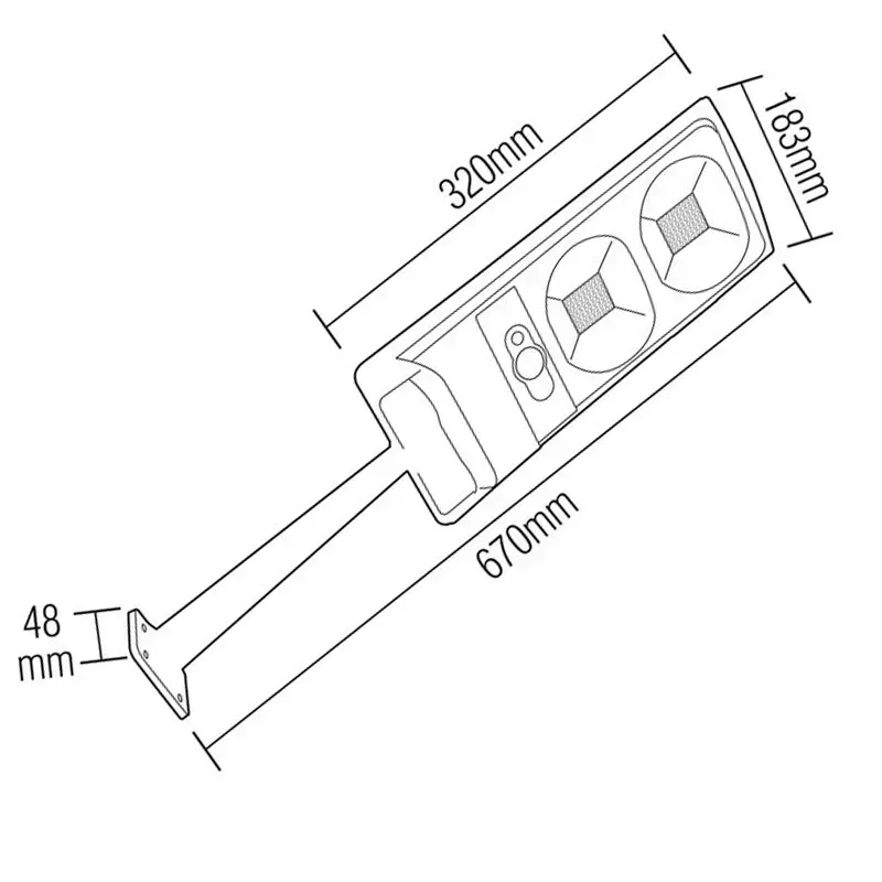 Светильник консольный с фотосенсором на солнечной панели COMPACT-20 LED 20W 6400K IP65 230Lm 2-3м 074-010-0020-020