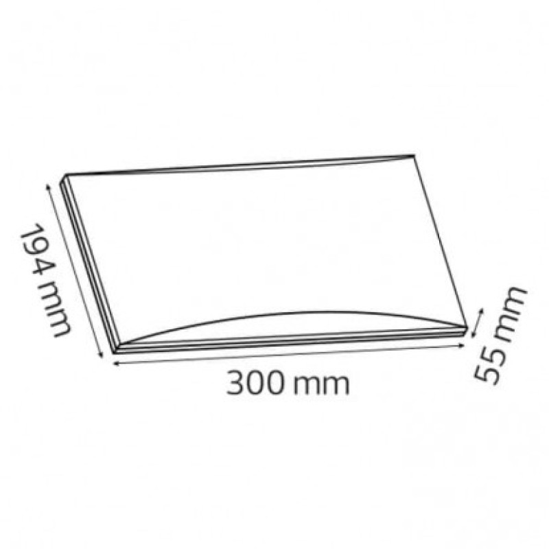 Світильник світлодіодний садово-парковий 10W 4000K 750Lm 100-240V IP44 настінний білий ARENA  076-033-0010-010