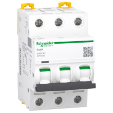 Автоматический выключатель iC60N 3P 2A B Schneider Electric A9F73302