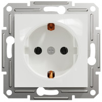 Розетка одинарная с/с SCHNEIDER Asfora белая EPH2970121