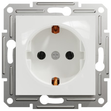 Розетка одинарная с/с SCHNEIDER Asfora белая EPH2970121