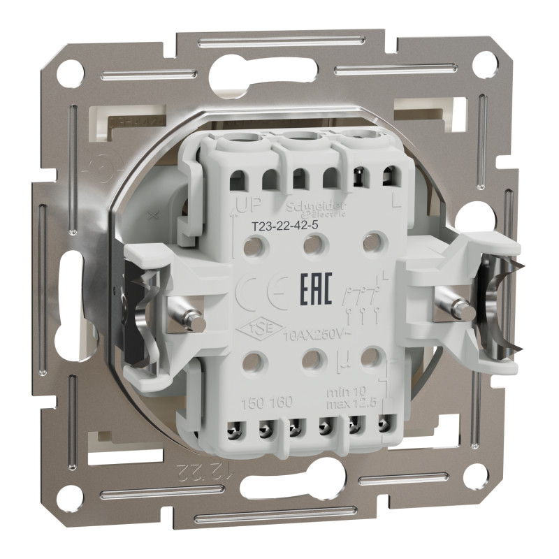 Выключатель трехклавишный без рамки Asfora Schneider Electric крем EPH2170123