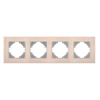 Рамка четверная горизонтальная VIDEX Binera медный алюминий (VF-BNFRA4H-CP)