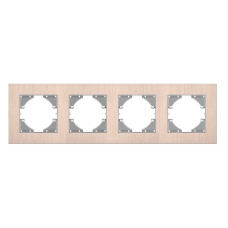 Рамка четверная горизонтальная VIDEX Binera медный алюминий (VF-BNFRA4H-CP)