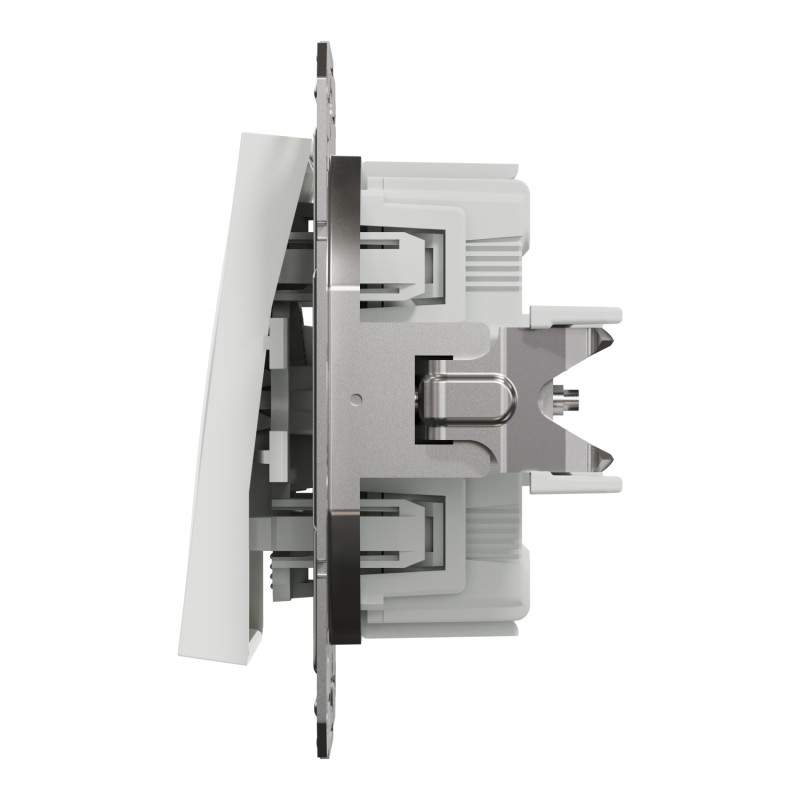 Вимикач прохідний одноклавішний SCHNEIDER Asfora бiлий EPH0470121