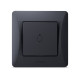 Кнопка  дзвінка чорний графіт VIDEX BINERA (VF-BNDB1-BG)