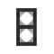 Рамка двойная вертикальная VIDEX Binera черный алюминий (VF-BNFRA2V-B)