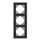 Рамка тройная вертикальная VIDEX Binera черный алюминий (VF-BNFRA3V-B)