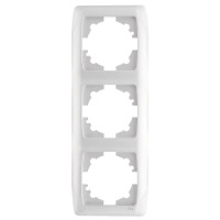 Рамка тройная вертикальная VIKO Carmen белая 90571003