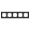 Рамка пятерная горизонтальная VIDEX Binera черный алюминий (VF-BNFRA5H-B)