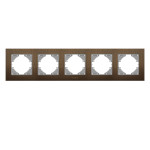 Рамка пятерная горизонтальная VIDEX Binera шоколадный алюминий (VF-BNFRA5H-CH)