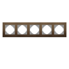 Рамка пятерная горизонтальная VIDEX Binera шоколадный алюминий (VF-BNFRA5H-CH)