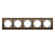 Рамка пятерная горизонтальная VIDEX Binera шоколадный алюминий (VF-BNFRA5H-CH)