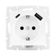 Розетка 1-я с/с +USB+TC Vesna Белый 742-0288-181TC
