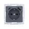 Розетка 1-я с/с +USB+TC Vesna Серая 742-3588-181TC