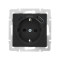 Розетка 1-на с/с +USB+TC Vesna черный 742-4288-181TC