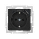 Розетка 1-на с/с +USB+TC Vesna черный 742-4288-181TC