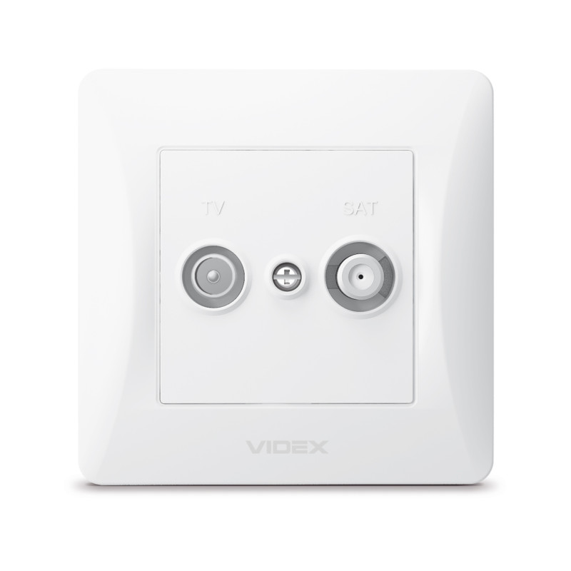 Розетка TV+SAT конечная белая VIDEX BINERA (VF-BNSK2TVSATE-W)