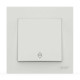 Выключатель одноклавишный проходной ELBI VEGA белый матовый (510-016200-209)