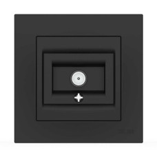 Розетка телевизионная конечная ELBI VEGA матовый черный (510-014800-273)