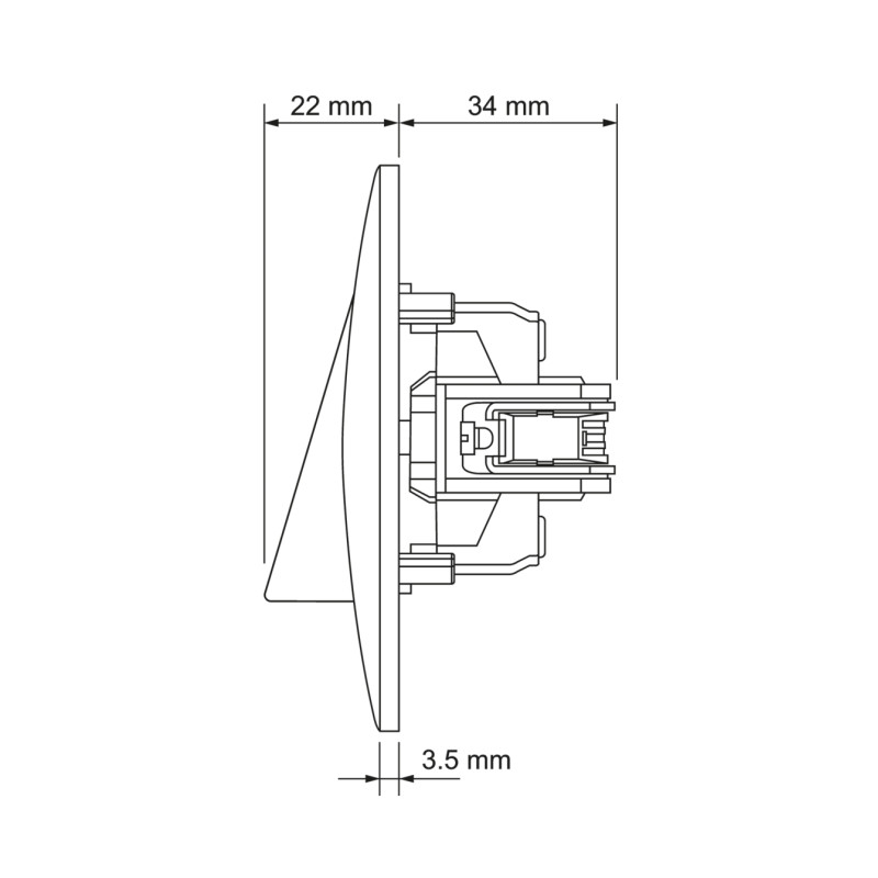 Кабельный вывод белый VIDEX BINERA (VF-BNWS-W)