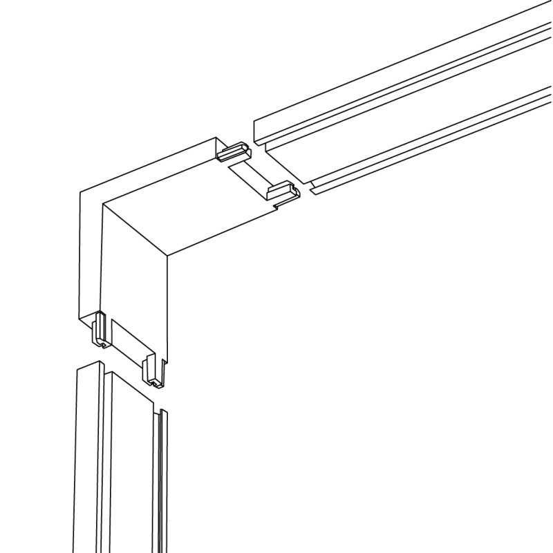 Соединитель DTA-LV угловой внутренний черный Violux ( 320117 )