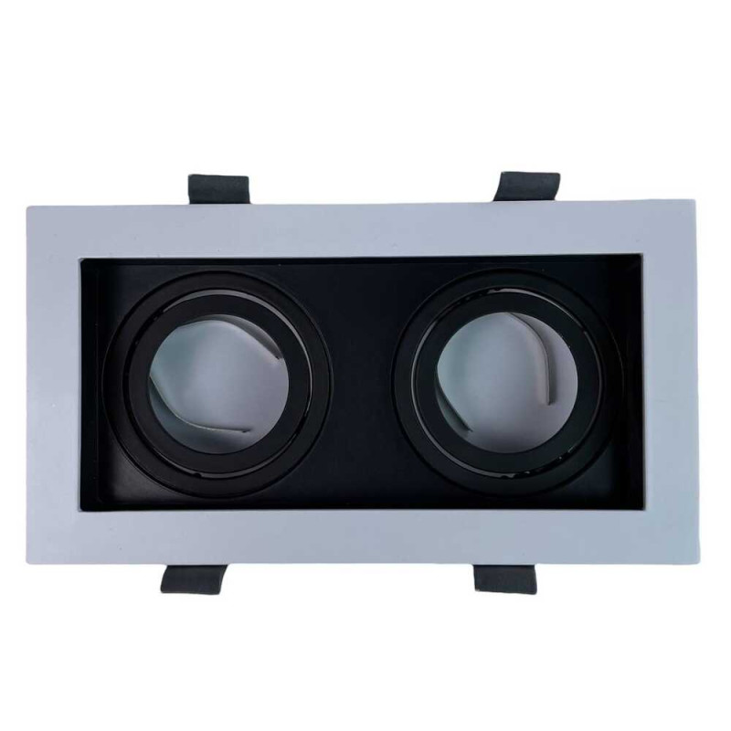 Светильник точечный Violux AMSTERDAM-2L 35W GU10 IP20 бело-черный ( 132201 )