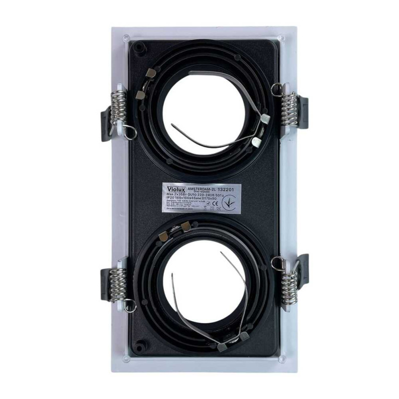 Светильник точечный Violux AMSTERDAM-2L 35W GU10 IP20 бело-черный ( 132201 )