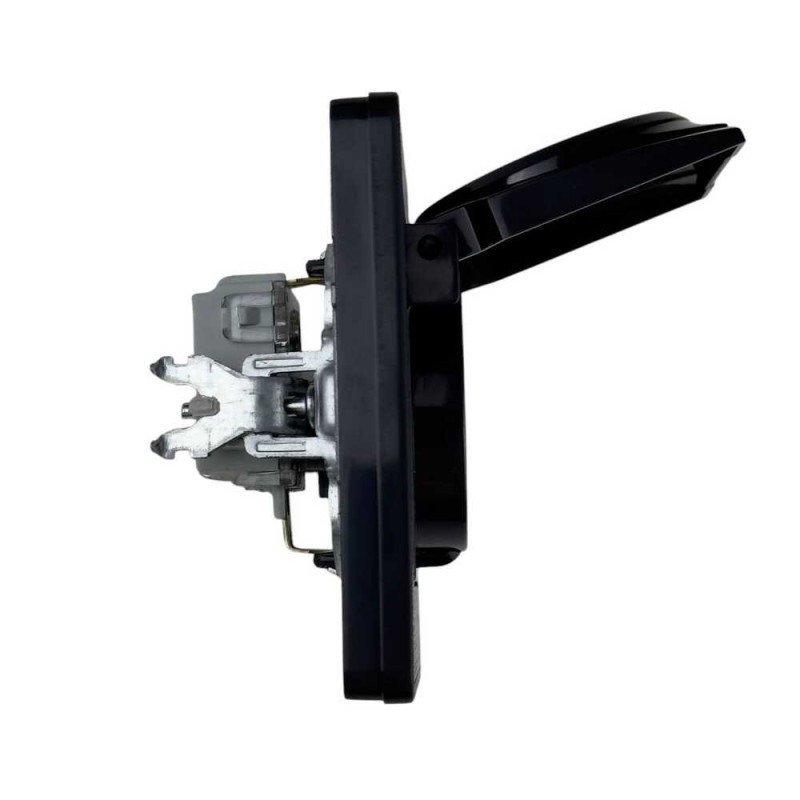 Розетка Nilson Selene антрацит 1-на з заземленням з кришкою ( 23362518 )