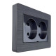 Розетка Nilson Selene антрацит 2-я без заземления ( 23362524 )