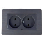 Розетка Nilson Selene антрацит 2-я без заземления ( 23362524 )