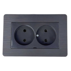 Розетка Nilson Selene антрацит 2-я без заземления ( 23362524 )
