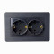 Розетка Nilson Selene антрацит 2-я с заземлением ( 23362525 )