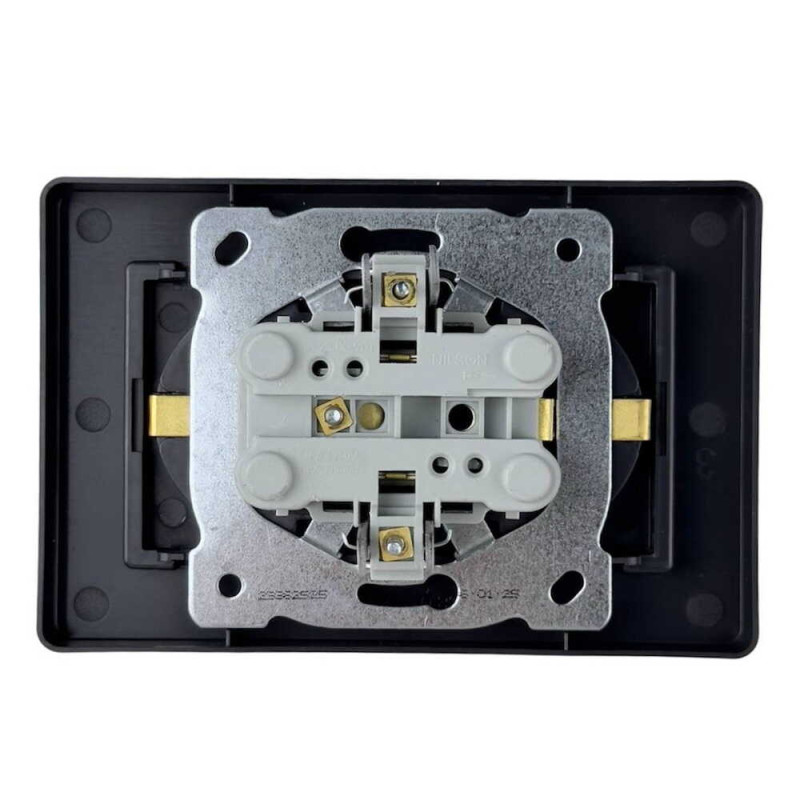 Розетка Nilson Selene антрацит 2-на з заземленням ( 23362525 )