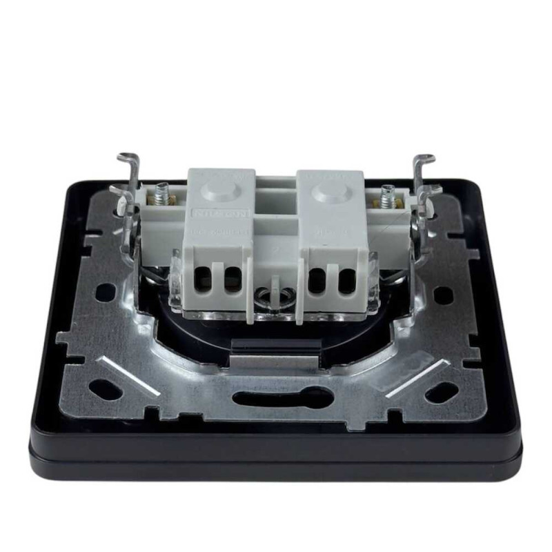 Розетка Nilson Selene антрацит 1-на без заземлення ( 23362515 )